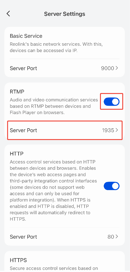 Enable ports