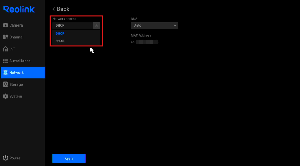 network access list