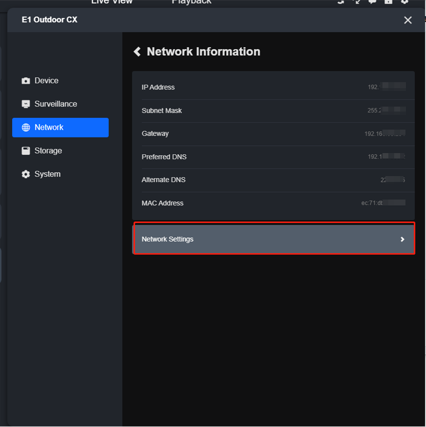 Network Settings