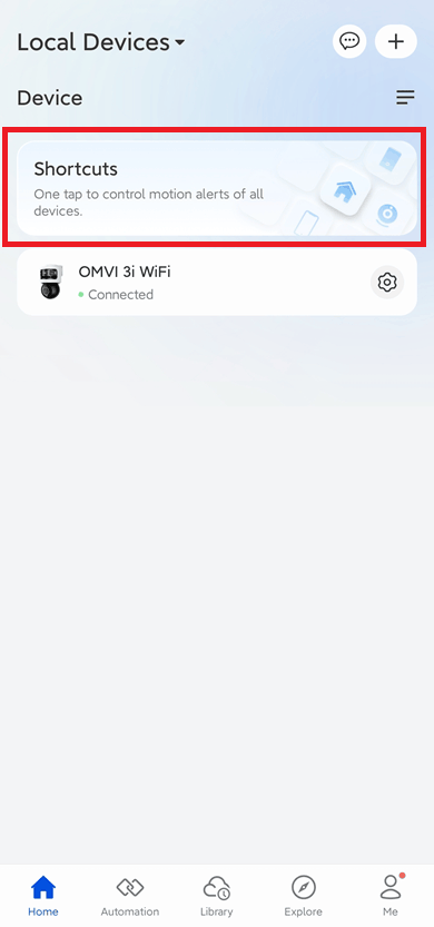tap the Shortcuts