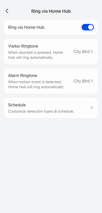 Enabling the Ring via Home Hub