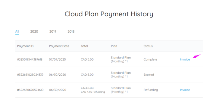 checking invoice